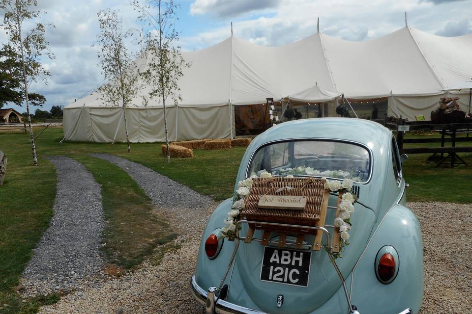 Lilah at a marquee wedding