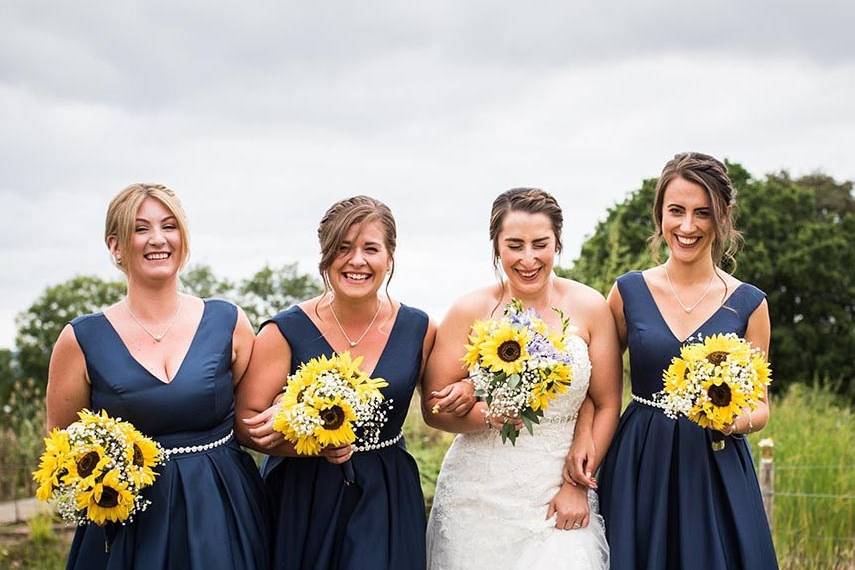 Charlotte and her bridesmaids