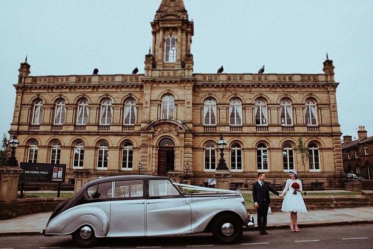 Wedding car arrival