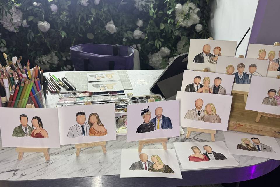 Live Wedding Guest Paintings