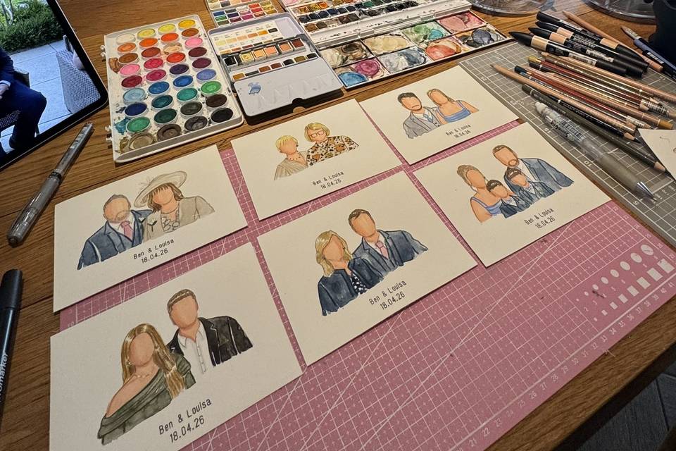 Live Wedding Guest Paintings