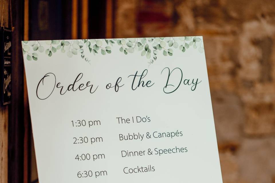 Order of the day