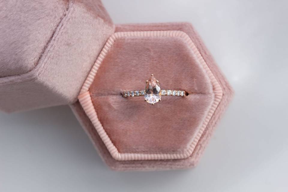 Morganite Diamond Celine Ring