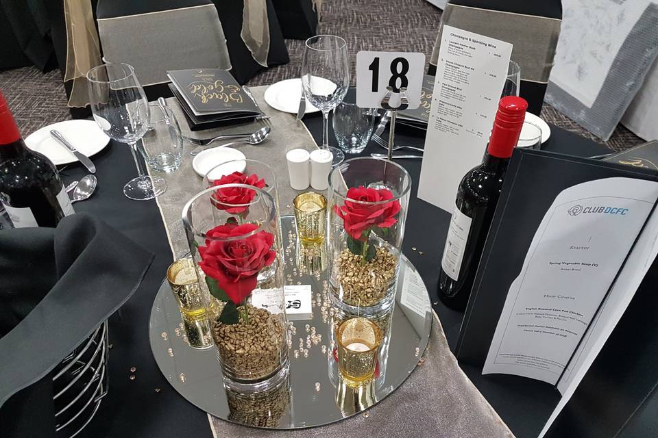 Gold and Red Centrepiece