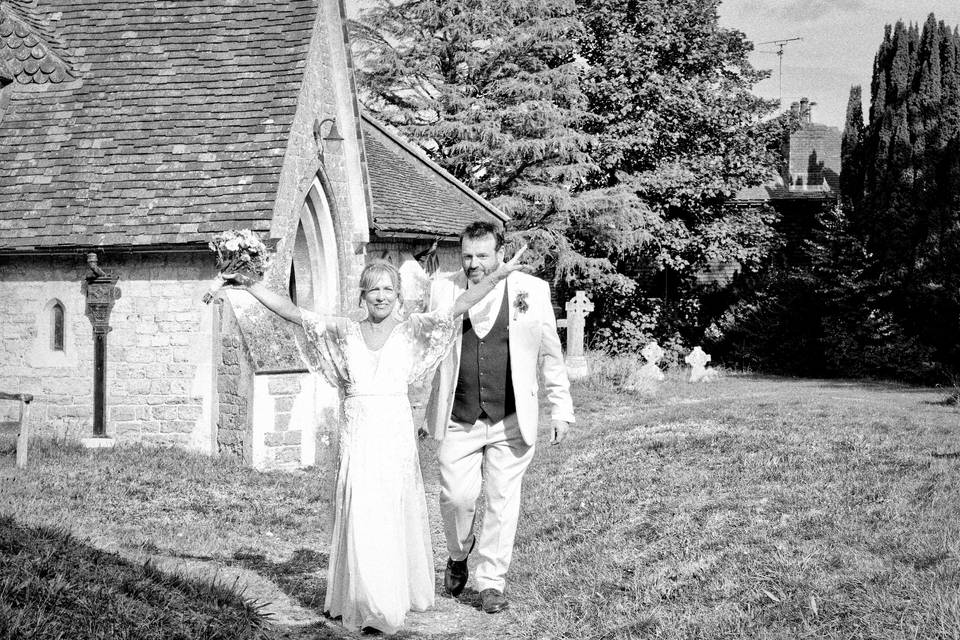 Black and White Film Wedding