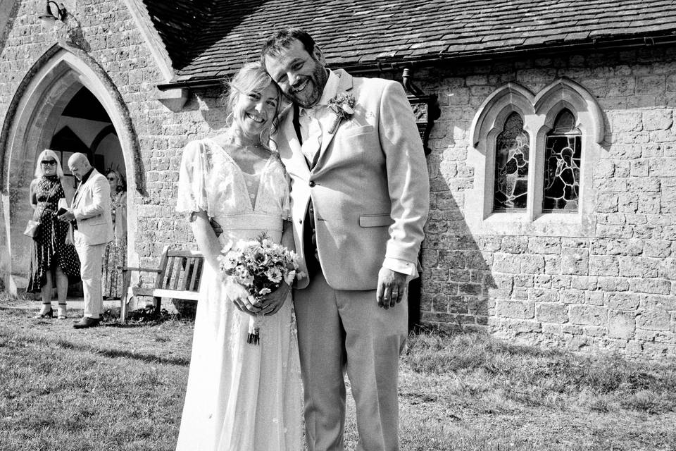 Black and White Film Wedding