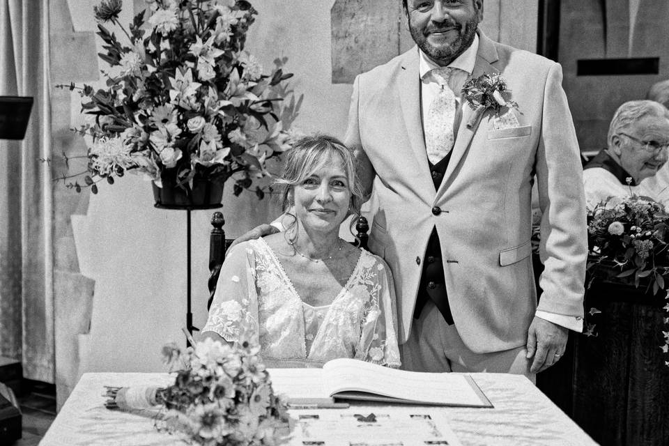 Black and White Film Wedding