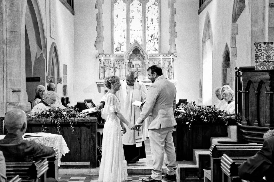 Black and White Film Wedding