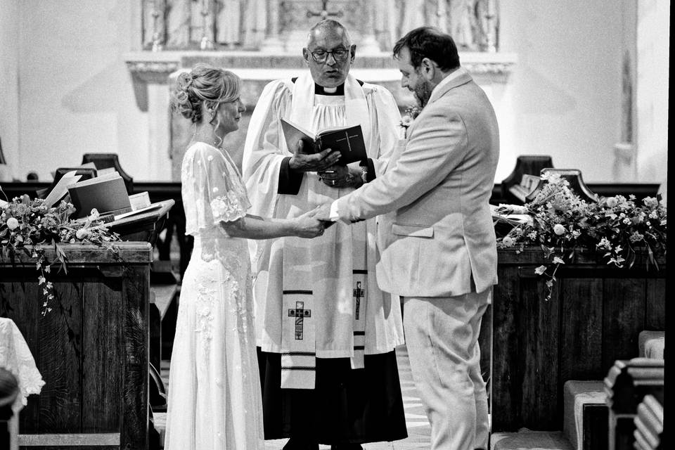 Black and White Film Wedding