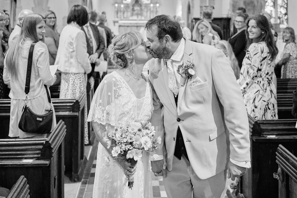 Black and White Film Wedding