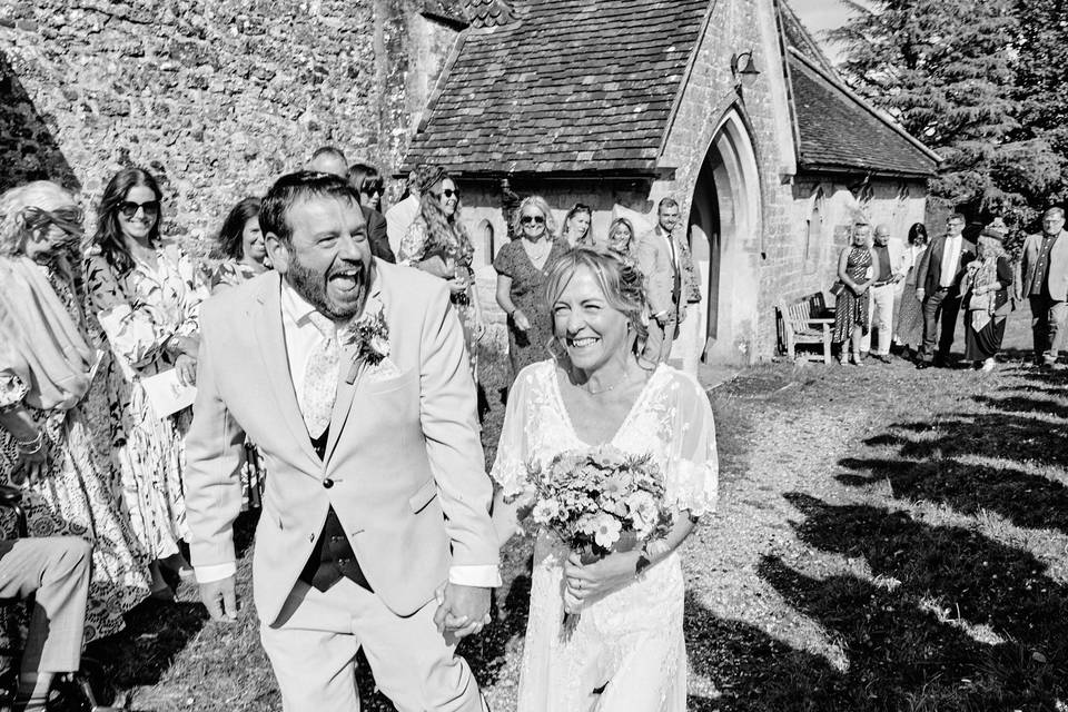 Black and White Film Wedding