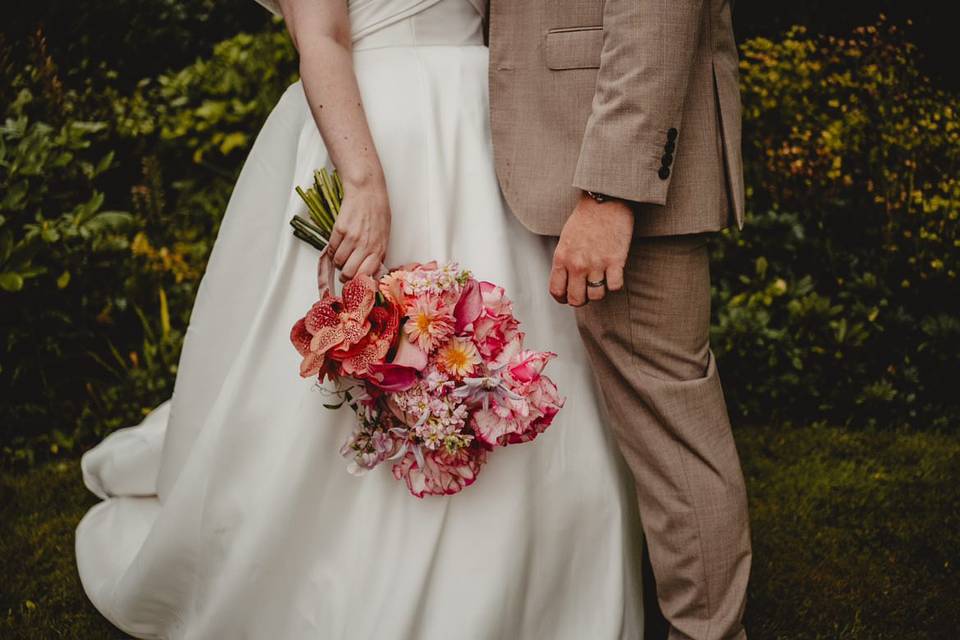 Pink bridal bouquet