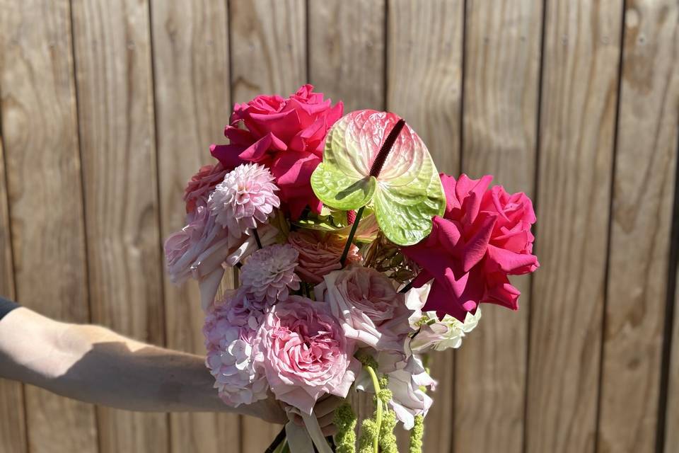 Modern bold bridal bouquet