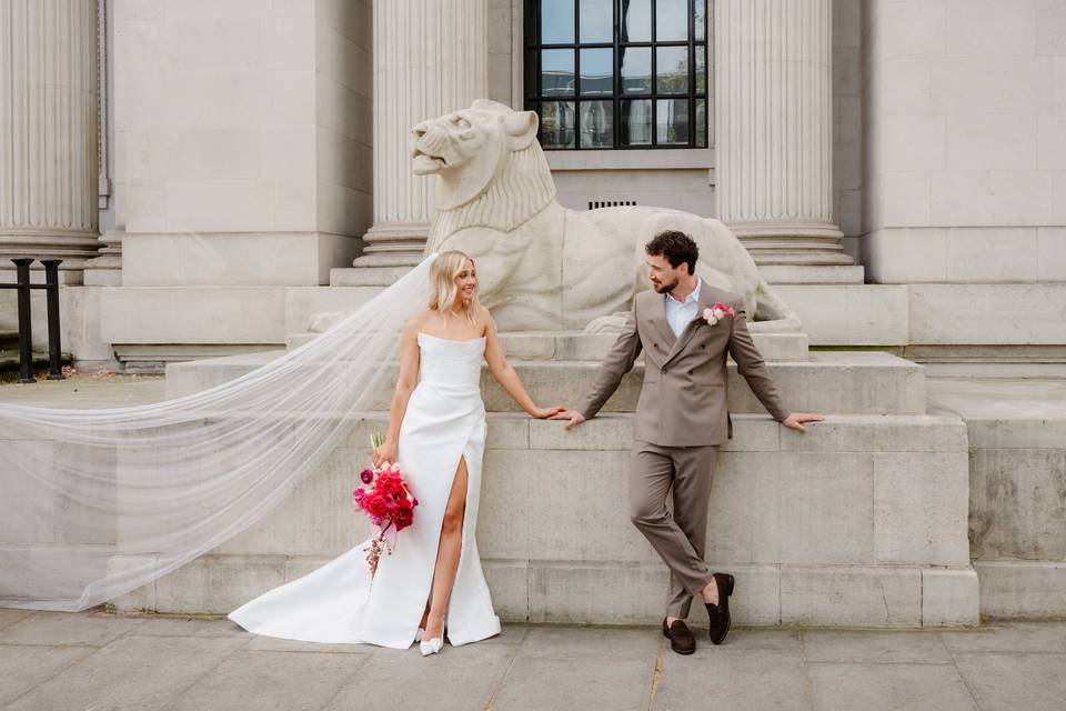 London modern wedding