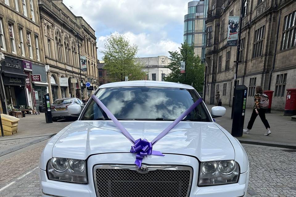 White Baby Bentley Limo