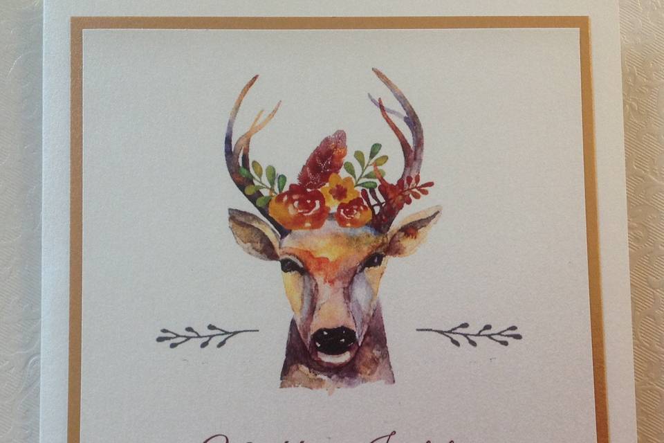 Stag pocket invitation