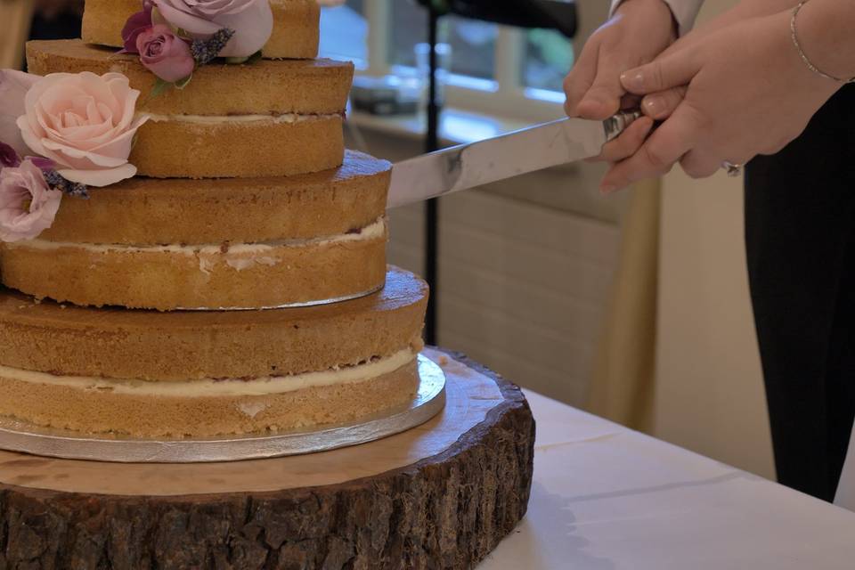 Cutting the cake