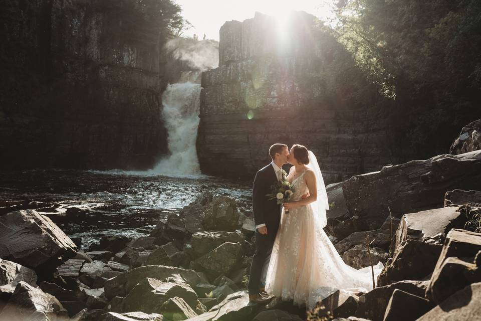 Waterfall wedding