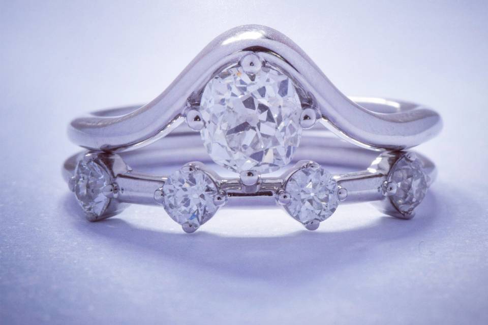 Vintage inspired wedding rings