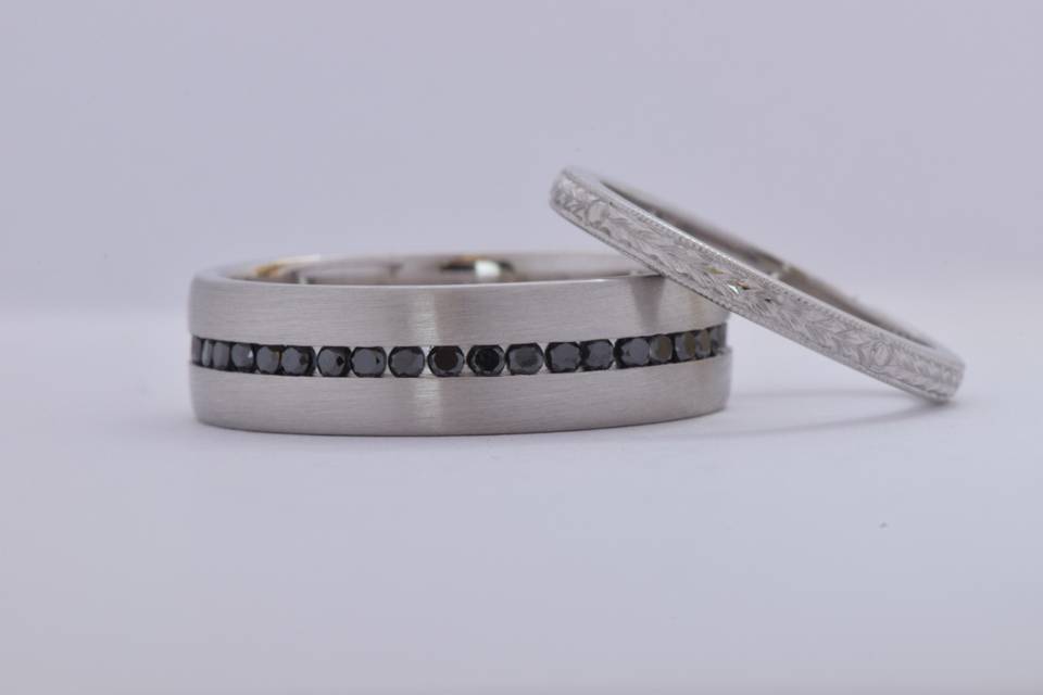 Black diamond wedding ring