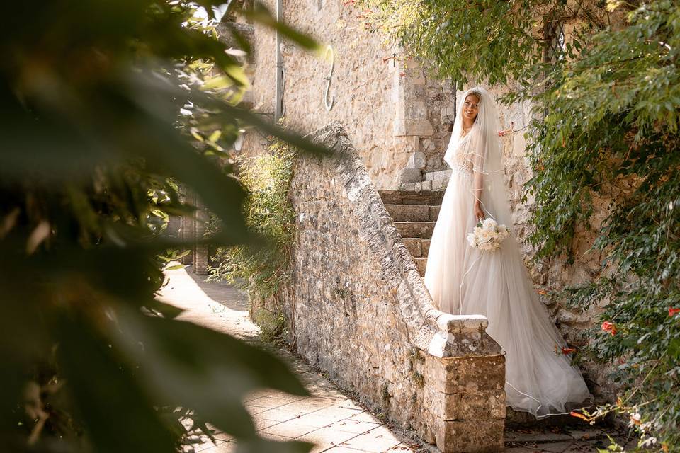 Bride on Stairs