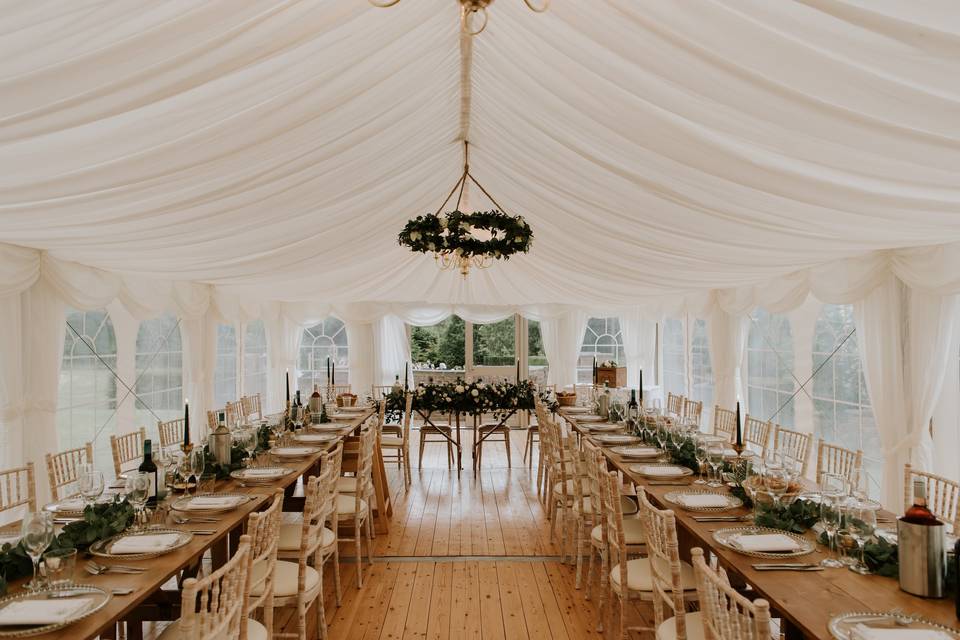 Tent wedding venue