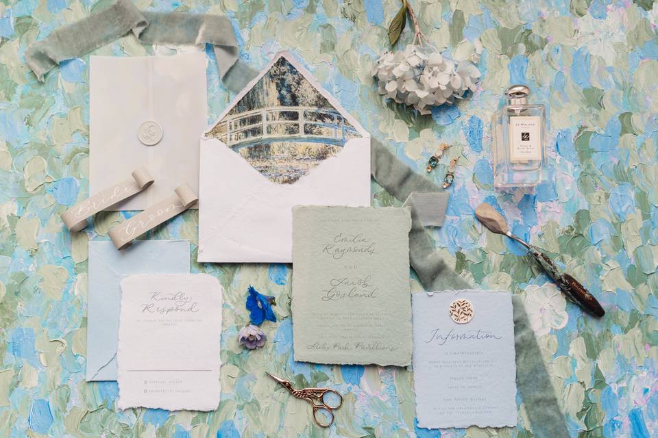 Monet Inspired Invitation