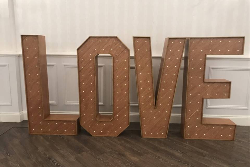 Bespoke rustic letters