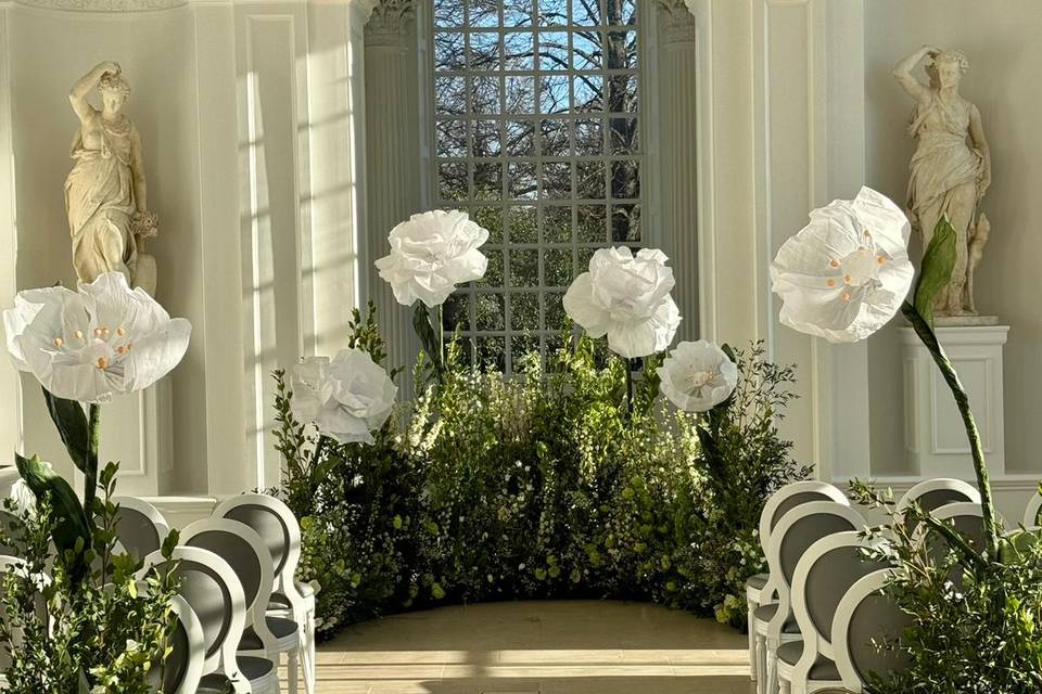 White peonies