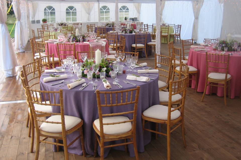 Lunch party in a garden