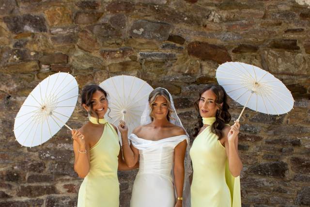 Bride & Bridesmaids parasols