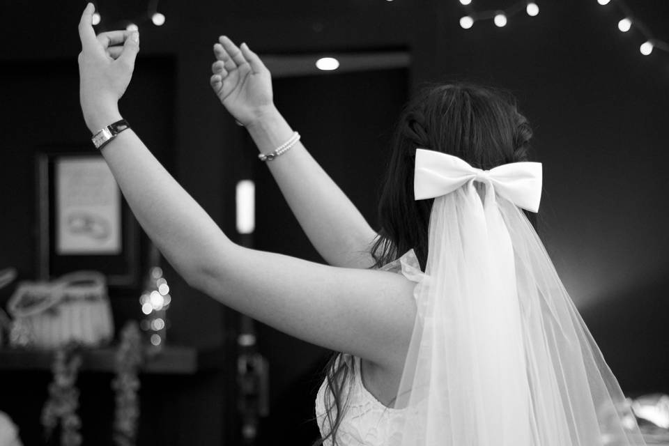 Bride dancing