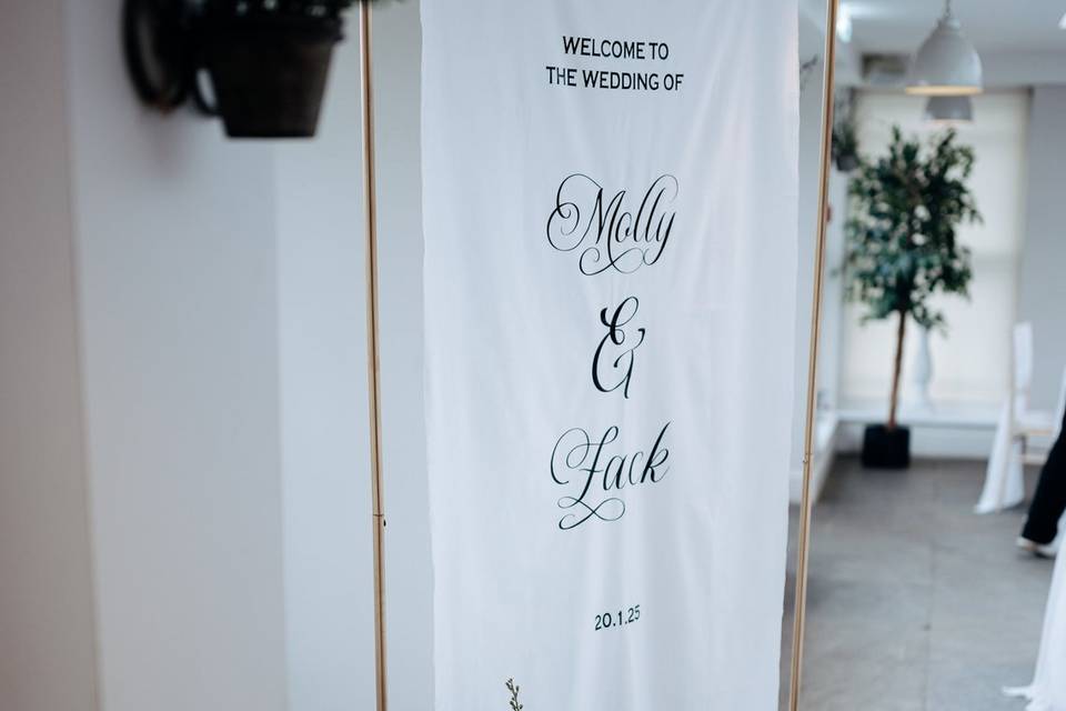 Drape welcome