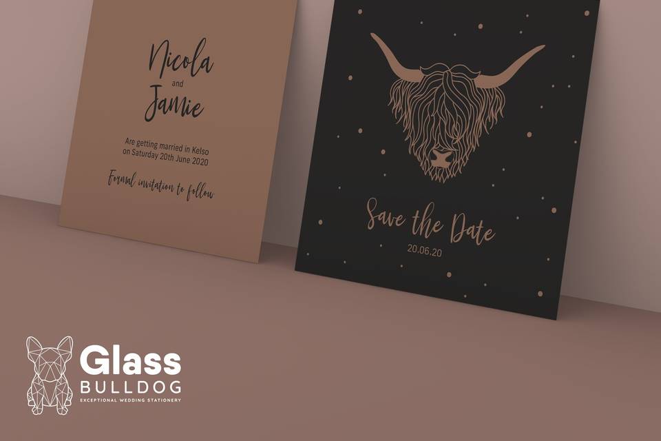 Stationery Glass Bulldog Wedding Stationery 28