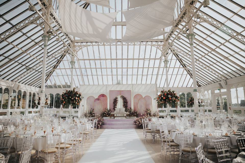 Opulent Asian wedding stage