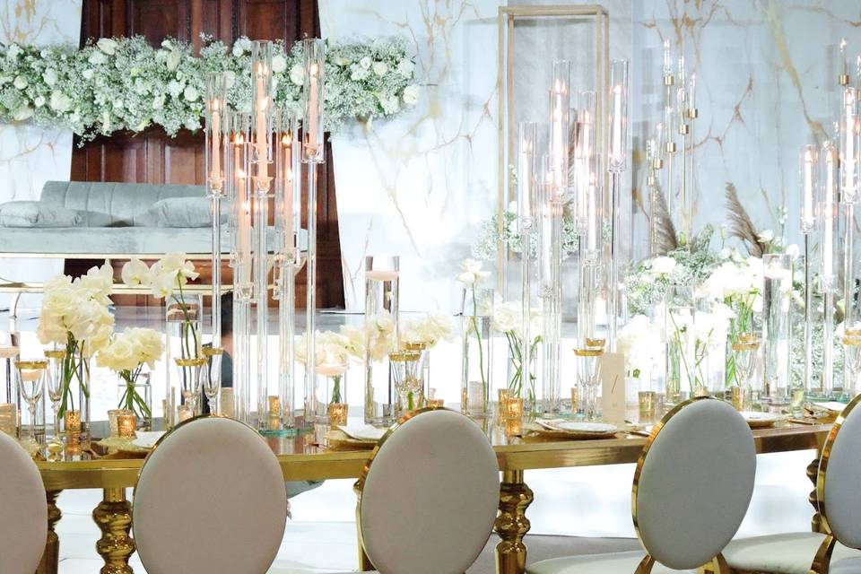 Opulent wedding decor