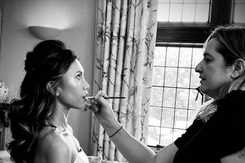 Black and white makeup shots