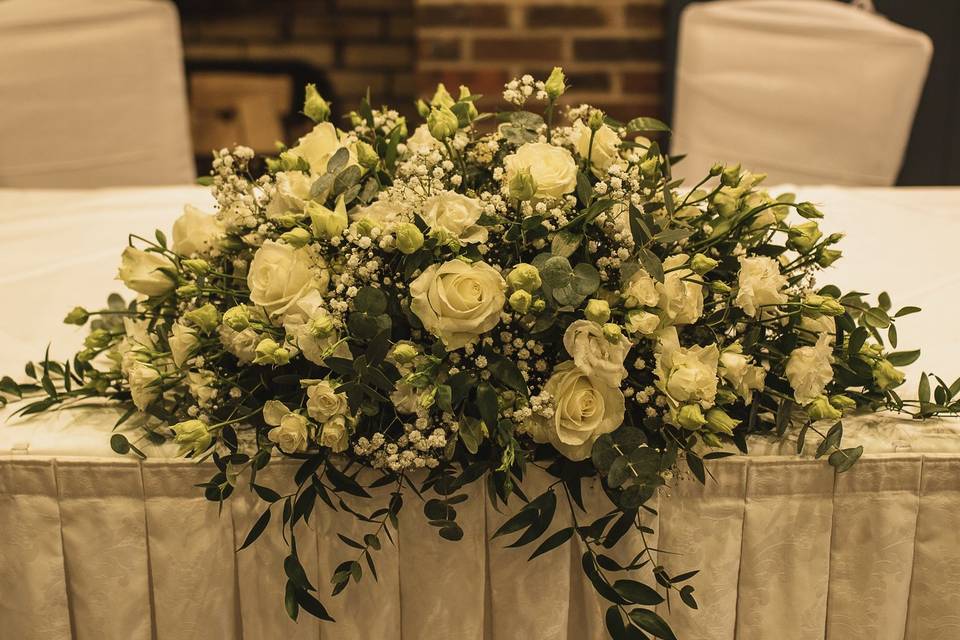 Ceremony/top table arrangement