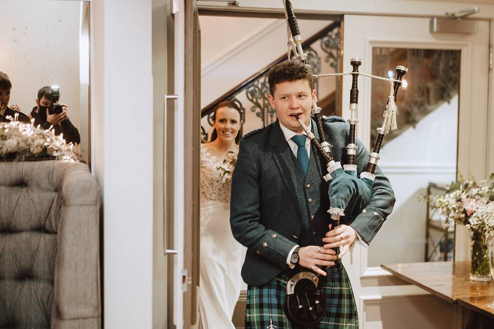 Groom and Bagpipes