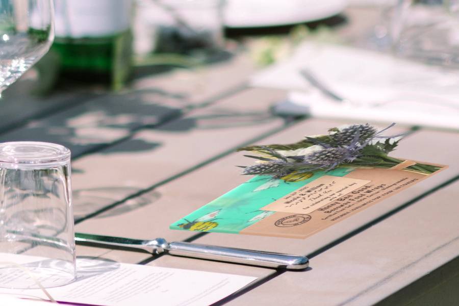 Favours on outside table