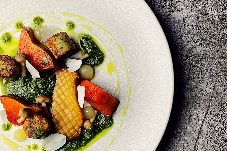 Vegan Roasted Mushroom & Squas