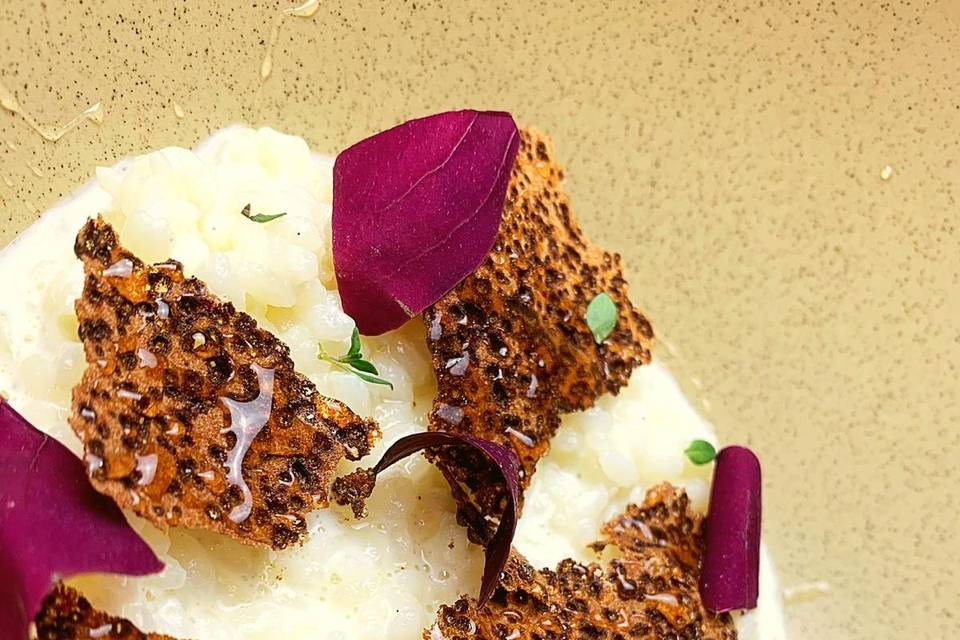 Goats milk rice pudding