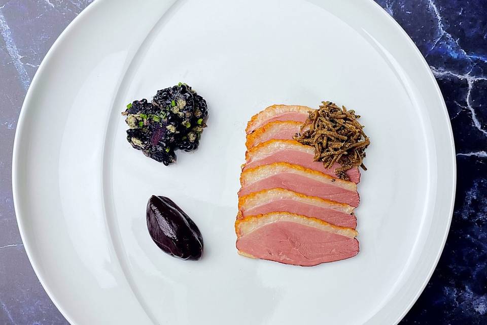 Smoked duck ham & Blackberry