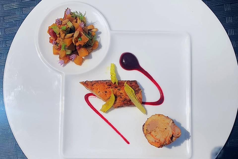 Stuffed rabbit ballontine