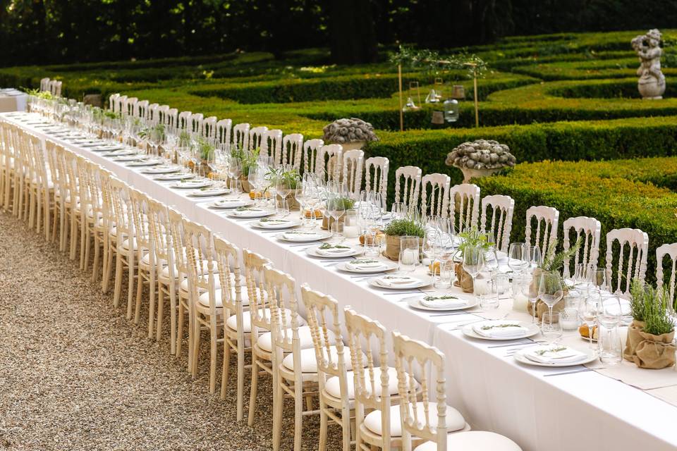 Wedding Table set up - county