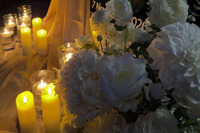 White florals & candlelight