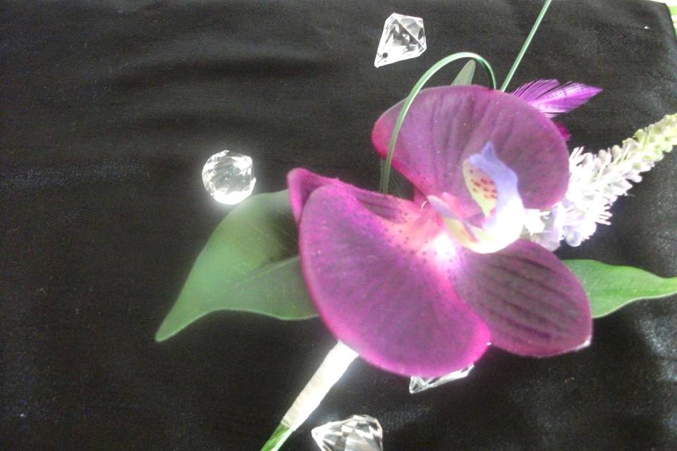 Orchid Buttonhole