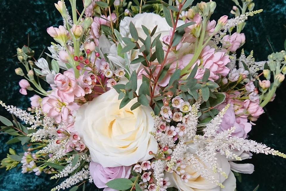 Pink & white bride bouquet