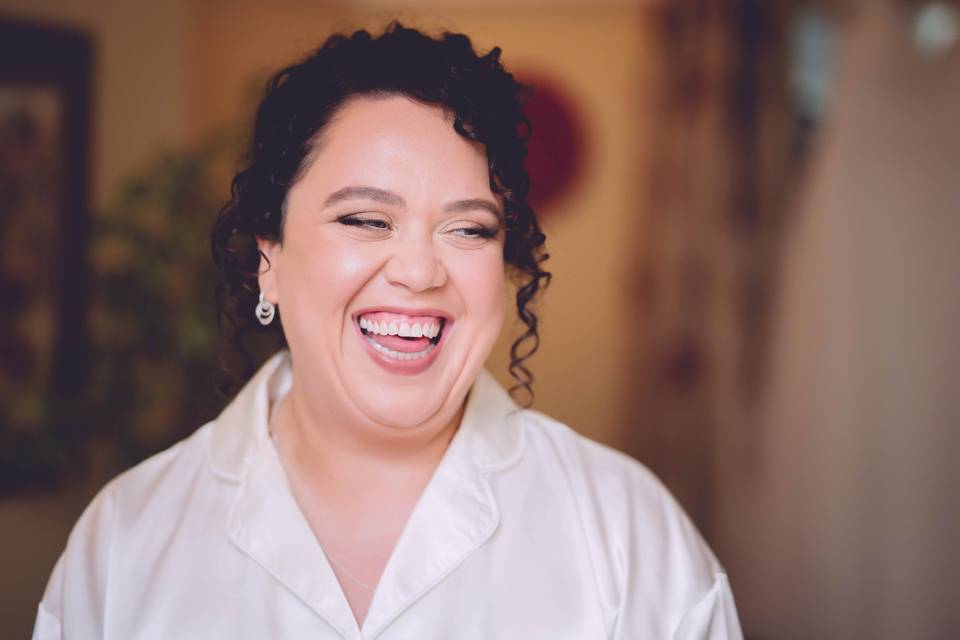 Smiling bride