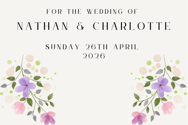 Example of a save the date